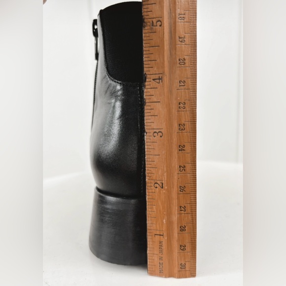 Unisa Leather Boots Chelsea Black Ankle Women 8.5 Chunky Minimal Minimalist - Picture 14 of 15